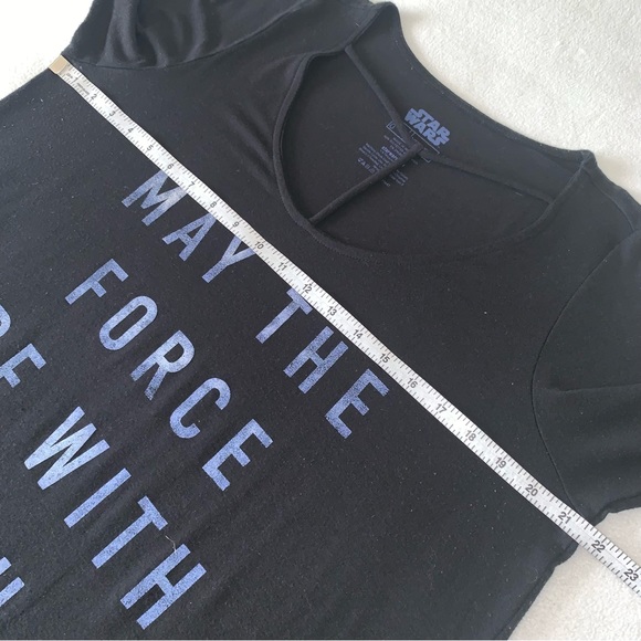 STAR WARS Cutout Tee “May the Force Be With You” Sexy Tee size 10X Torrid EUC - Picture 8 of 16